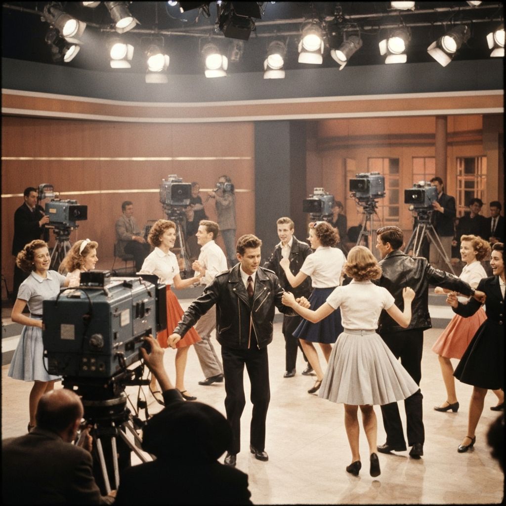 Teenagers dancing on American Bandstand